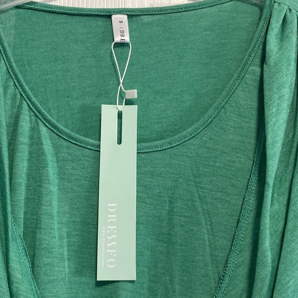 NWT Long Sleeve Round Collar Marled T Shirt - Picture 2 of 3